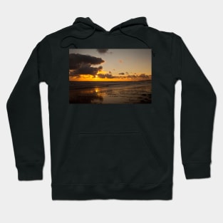 Winter sunrise off the coast of Northumberland Hoodie